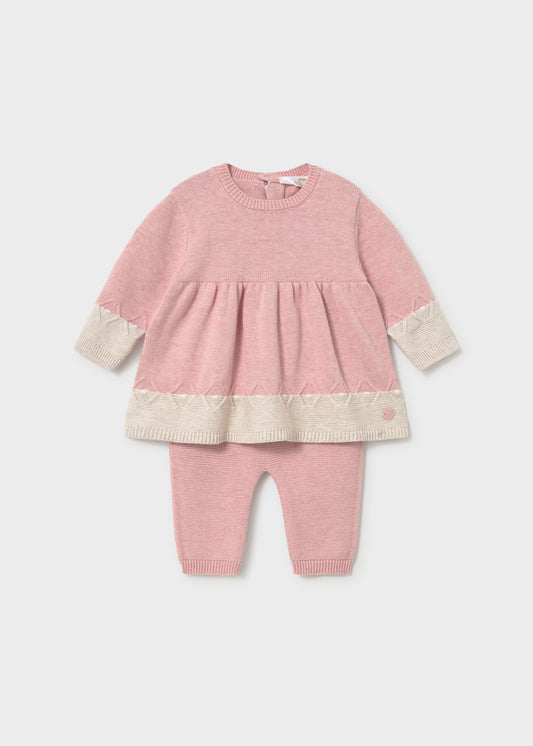 Conj. leggings tricot - Rosa b vig