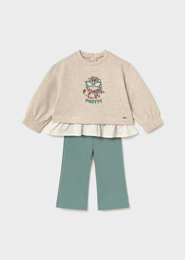 Conj. leggings flare - Lagoon