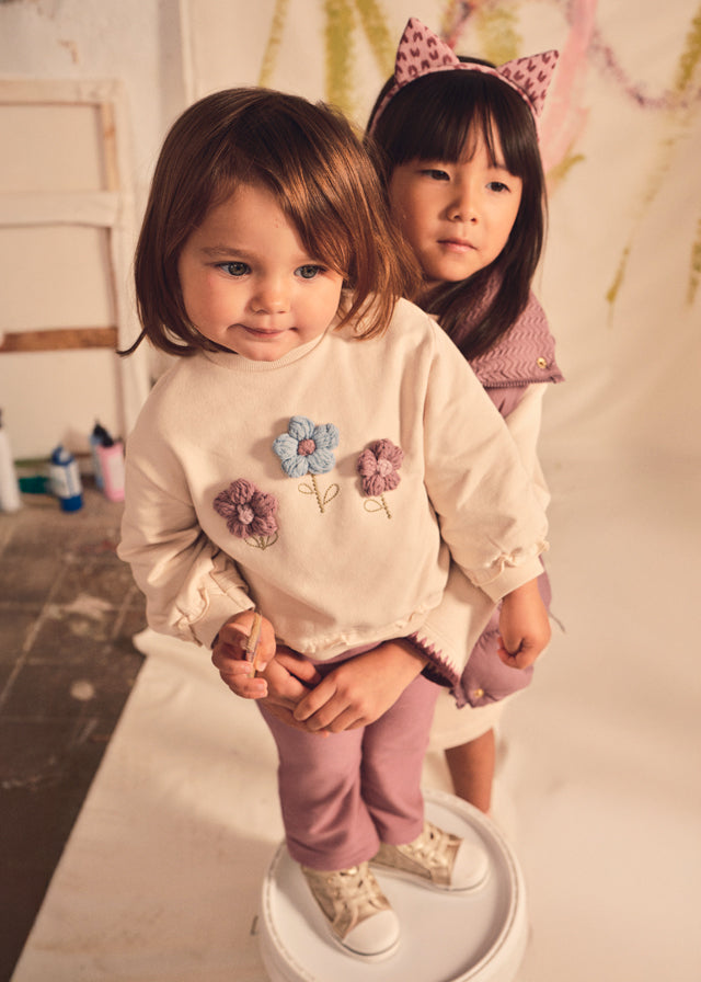 Conj. leggings sweat - Violeta