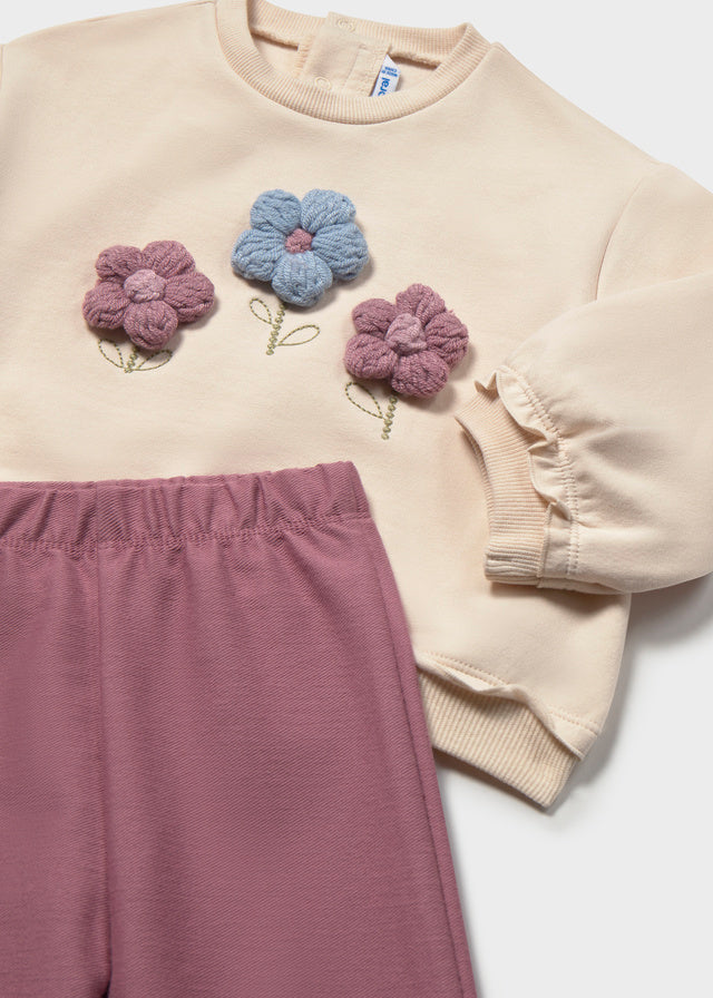 Conj. leggings sweat - Violeta