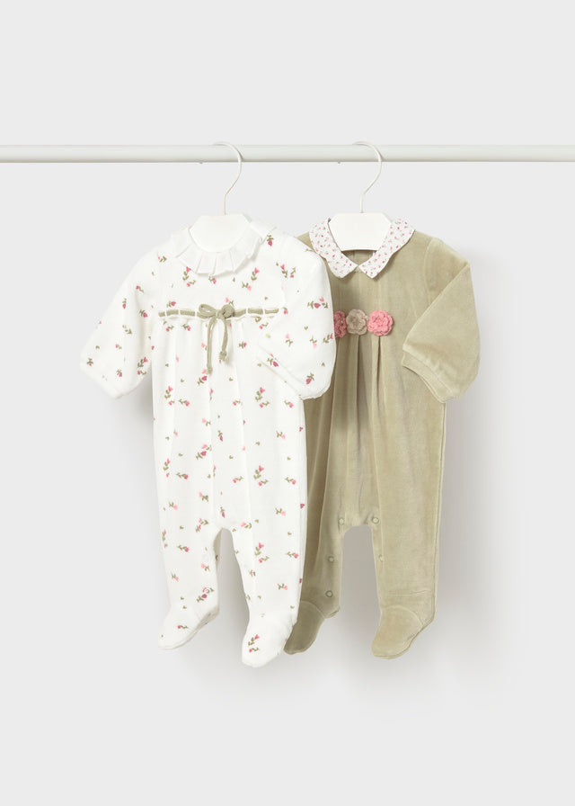 Conj Babygrow c/ gola redonda - Loureiro
