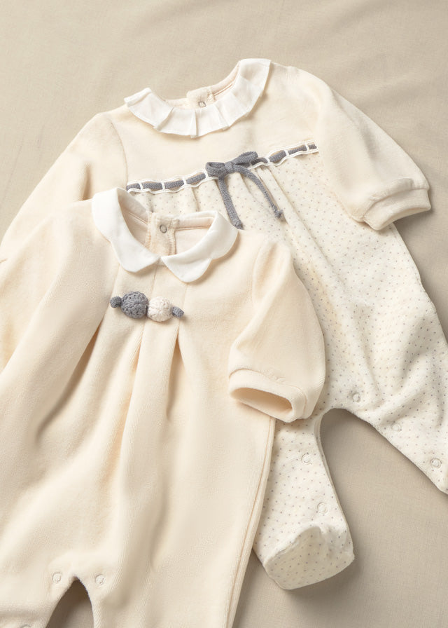 Conj Babygrow c/ gola redonda - Cerámica