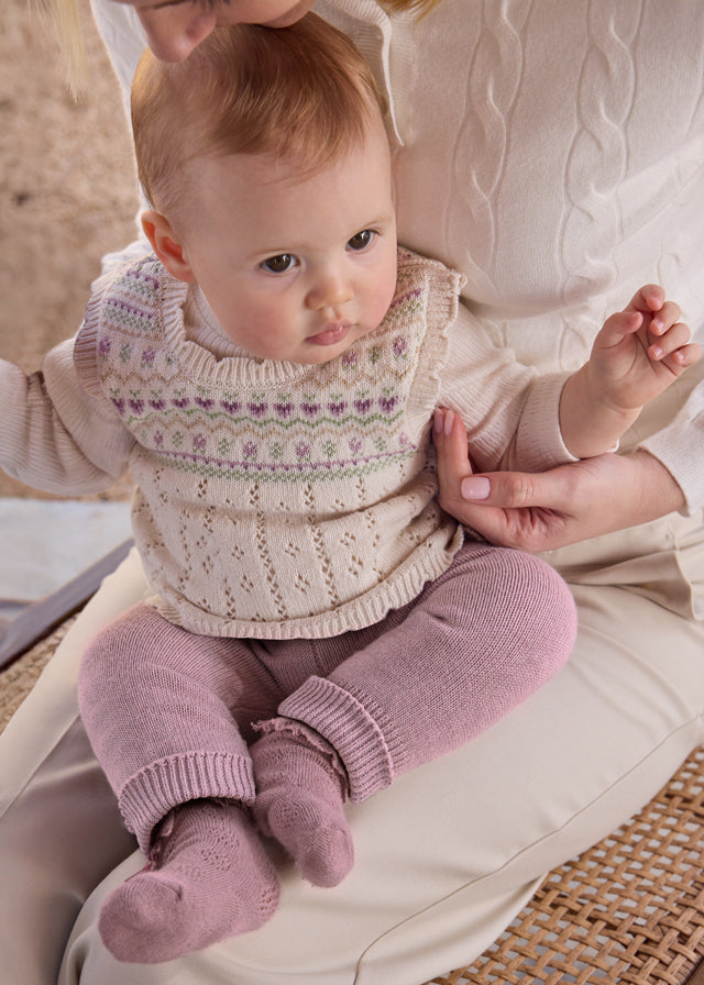 Conj. leggings tricot - Malva vig