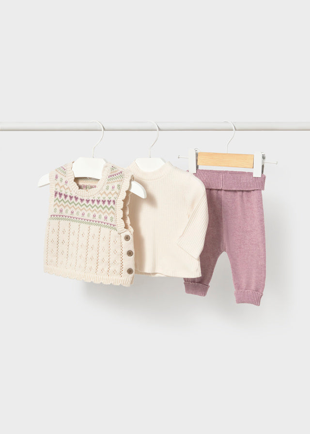 Conj. leggings tricot - Malva vig