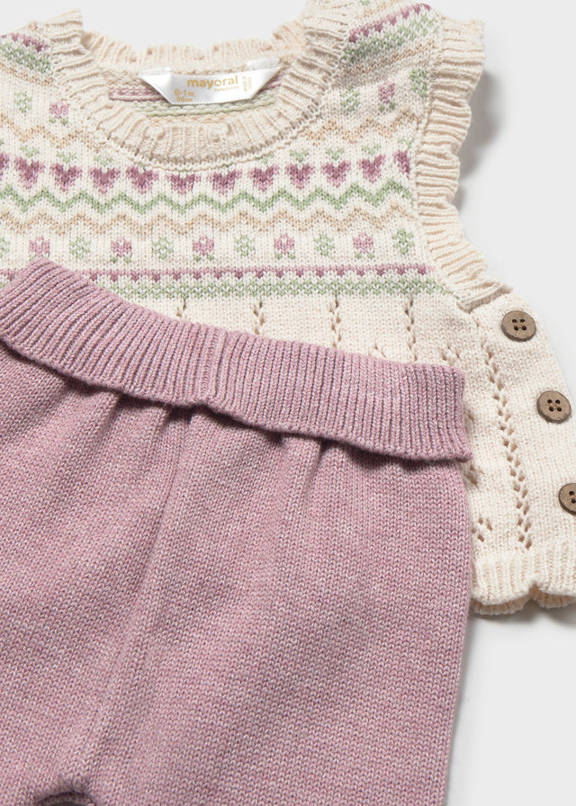 Conj. leggings tricot - Malva vig