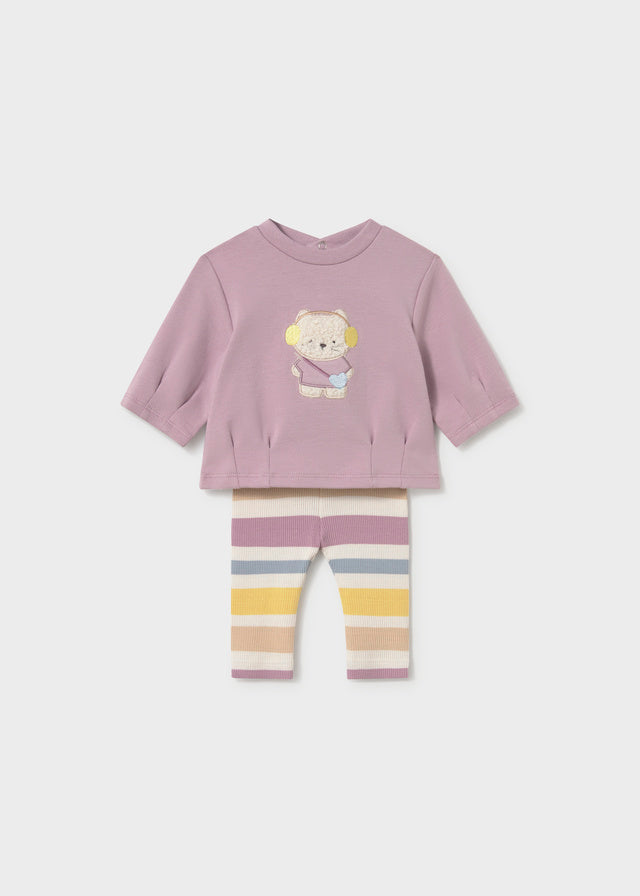 Conj. leggings 4 peças - Rosa malva