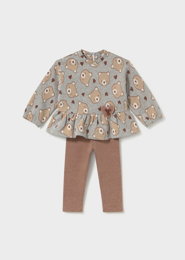 Conj. leggings jacquard - Cinza vig