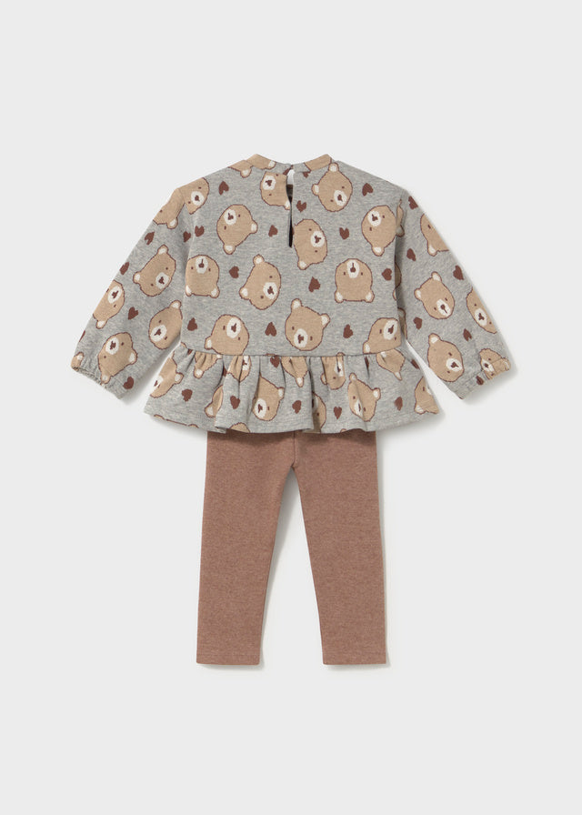 Conj. leggings jacquard - Cinza vig