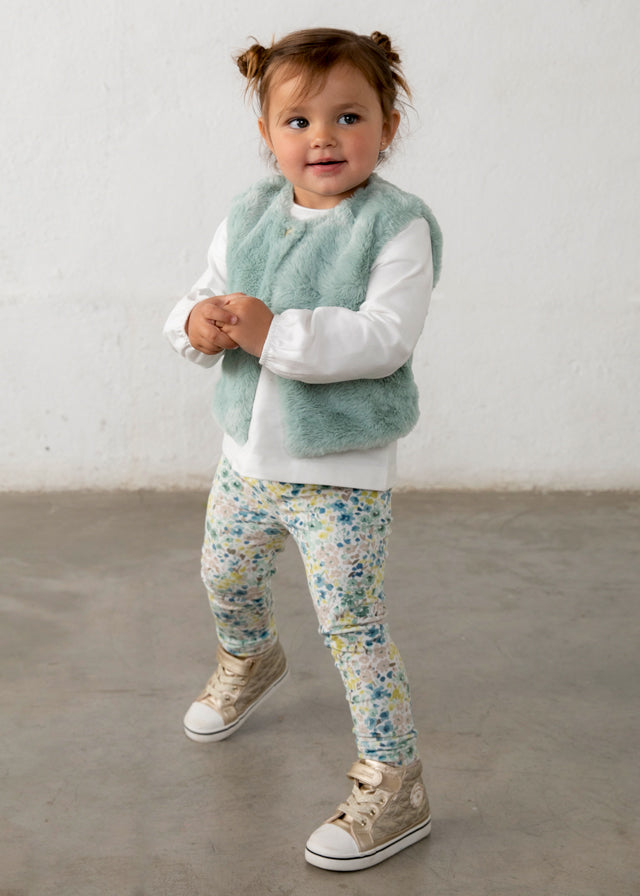 Conj. leggings colete pelo - Anis