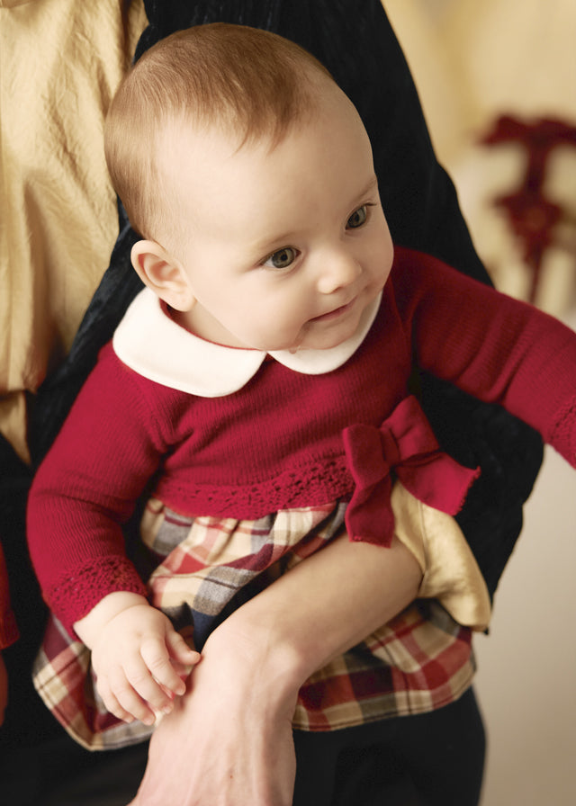 Vestido malha combinado - Red