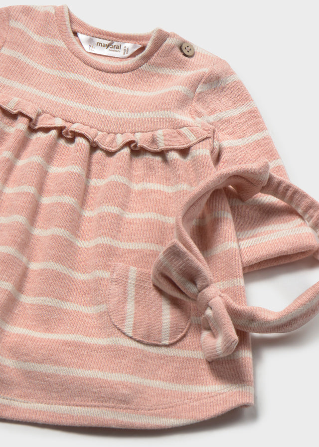 Vestido jacquard - Nude vig