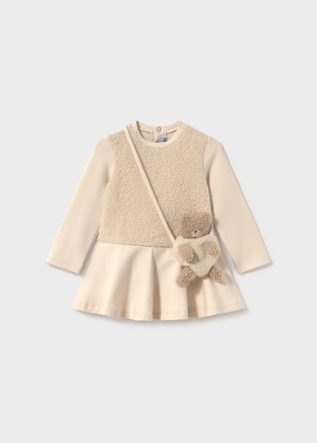 Vestido comb. c/bolsa ursinho - Tofu