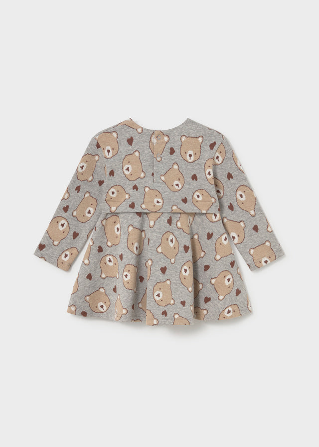 Vestido malha jacquard - Cinza vig