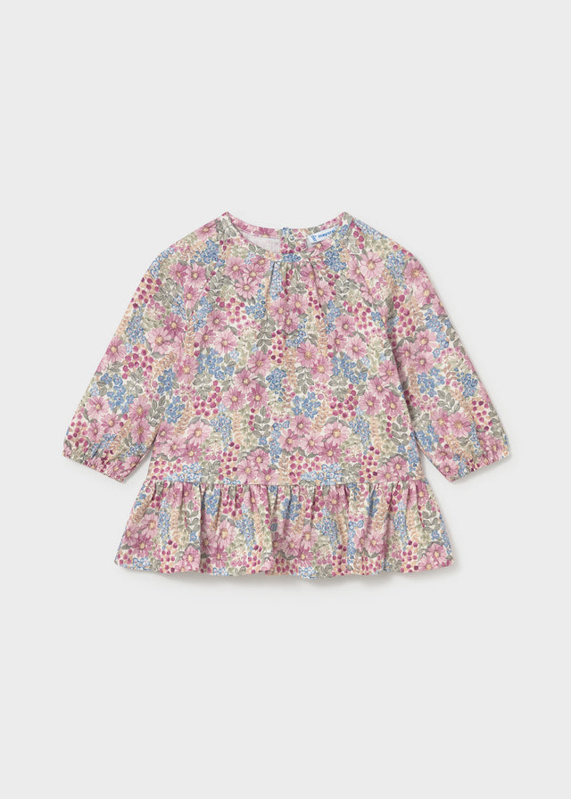 Vestido estampado - Rosa malva