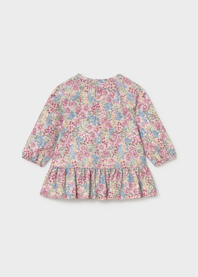 Vestido estampado - Rosa malva