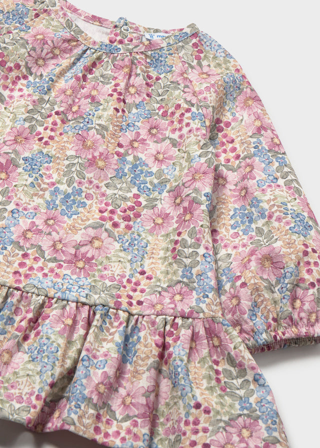 Vestido estampado - Rosa malva