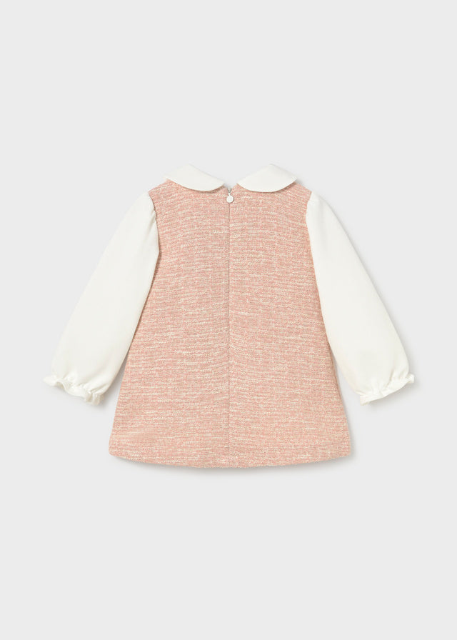 Vestido comb. ponto tweed - Petisui