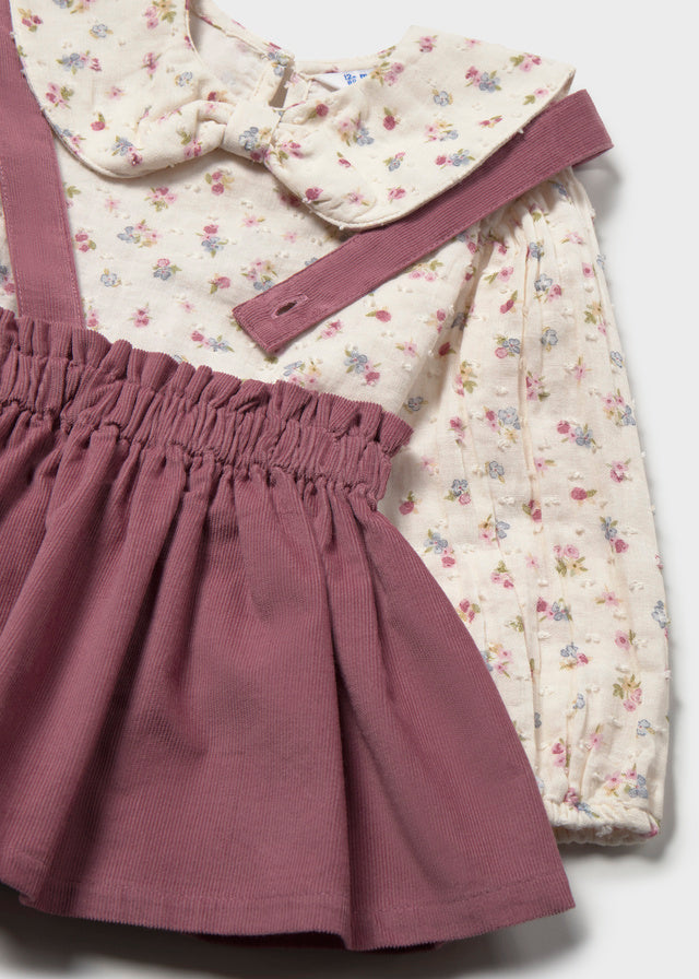 Conj. saia com alças - Violeta