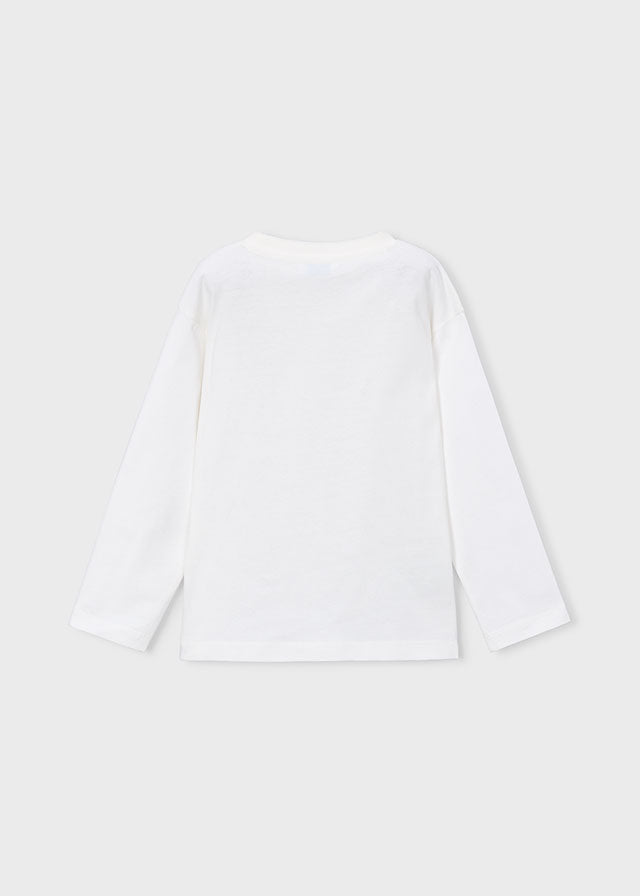 Camiseta m/comp. animal - Nata