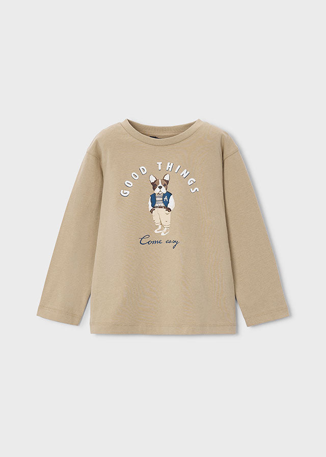 Camisola print cachorro - Avelã