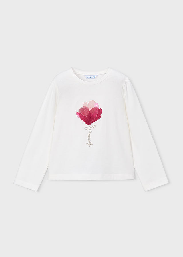 Camiseta m/comp. clássica - Crú-framb