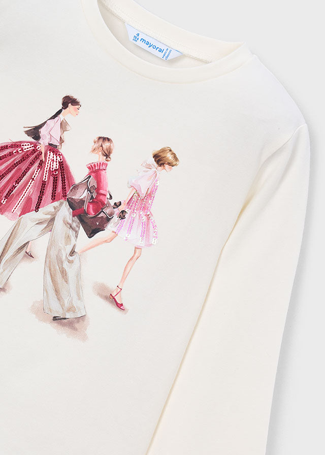 Camiseta m/comp. clássica - Crú-petala