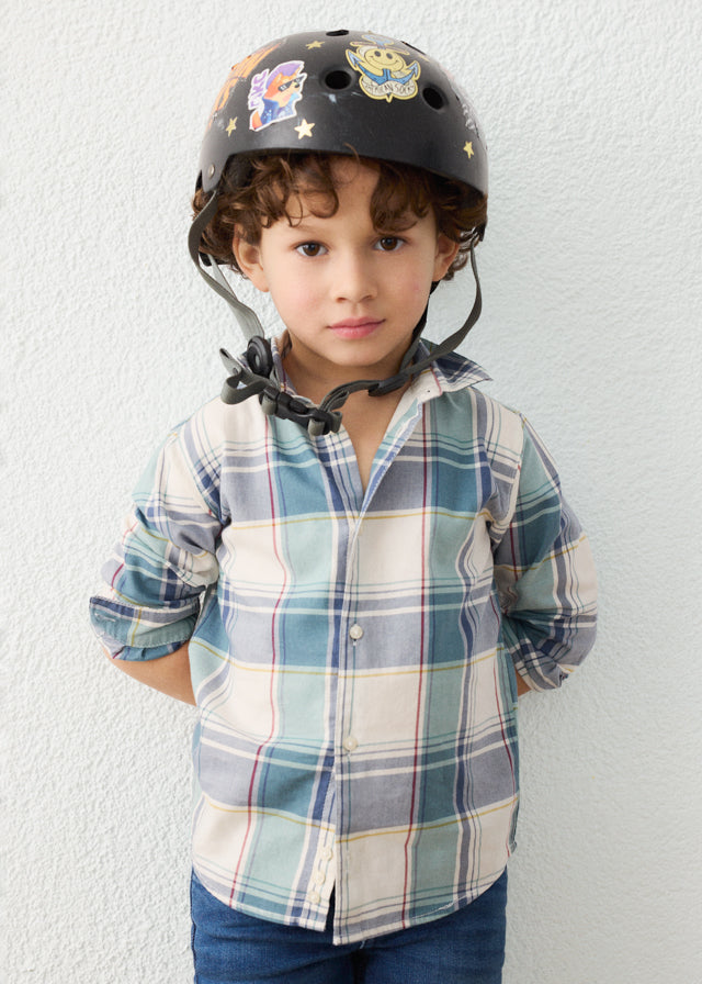 Camisa m/comp.xadrez - Lago