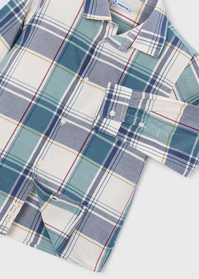 Camisa m/comp.xadrez - Lago