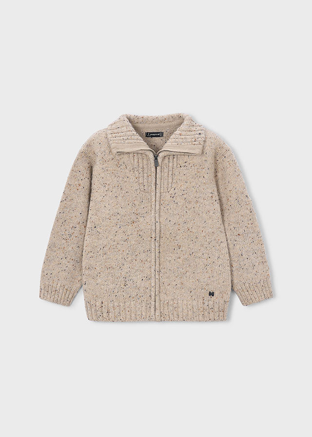 Casaco canguro s/capuz - Topo tweed
