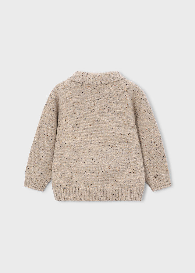 Casaco canguro s/capuz - Topo tweed