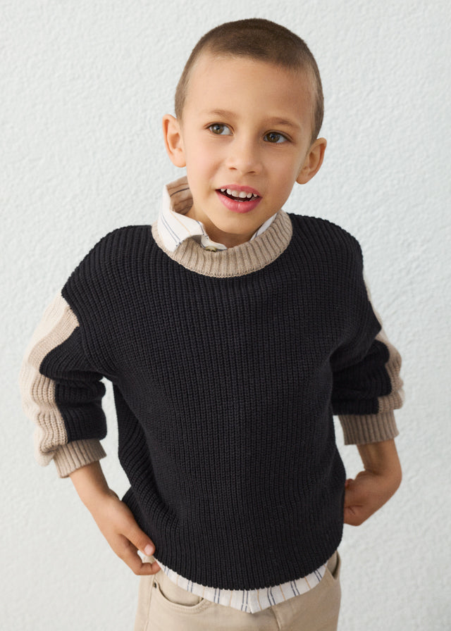 Jersey contraste - Preto