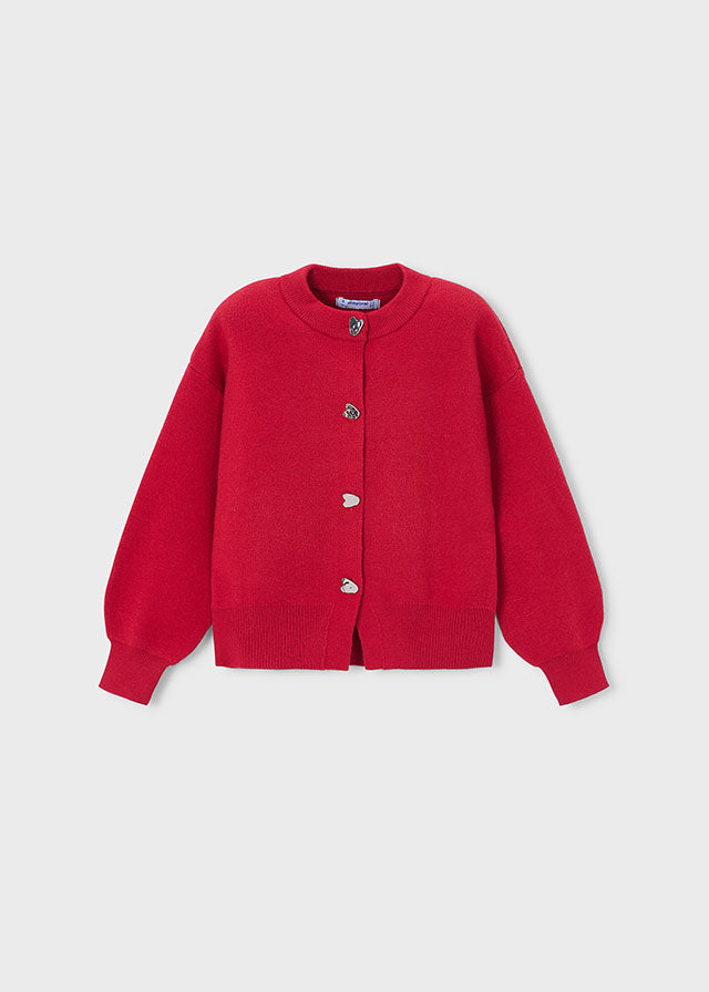 Casaco tricot bebé - Vermelho