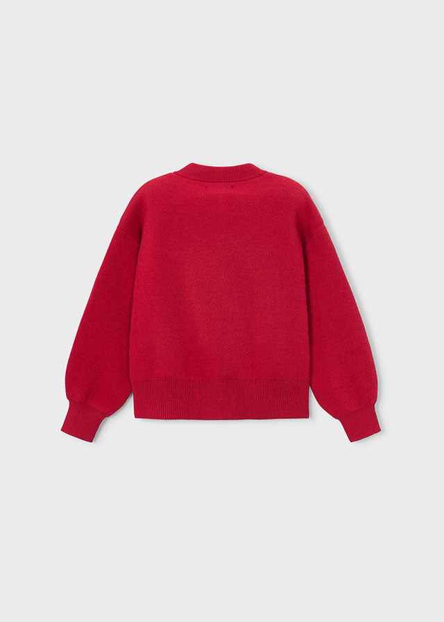 Casaco tricot bebé - Vermelho