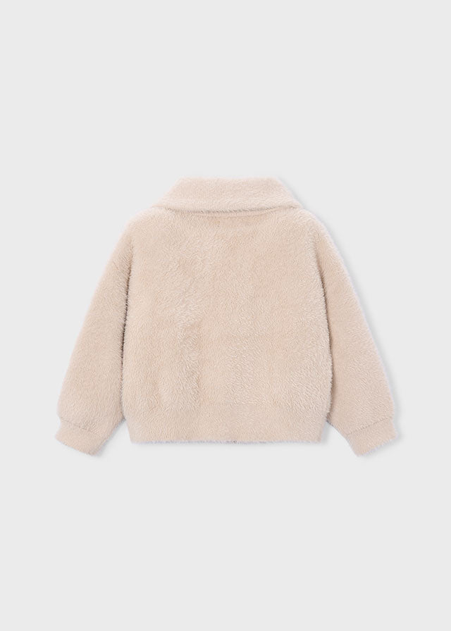 Casaco tricot pelo - Biscuit