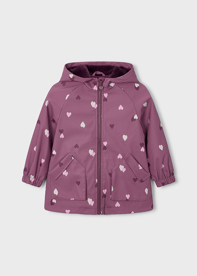 Parka com capucho pêlo - Violeta
