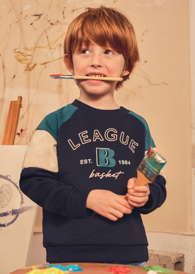 Sweat combinada "league" - Azul