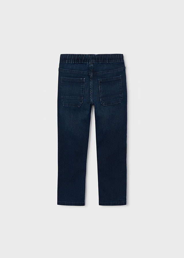 Calça soft denim jogger - Blue black