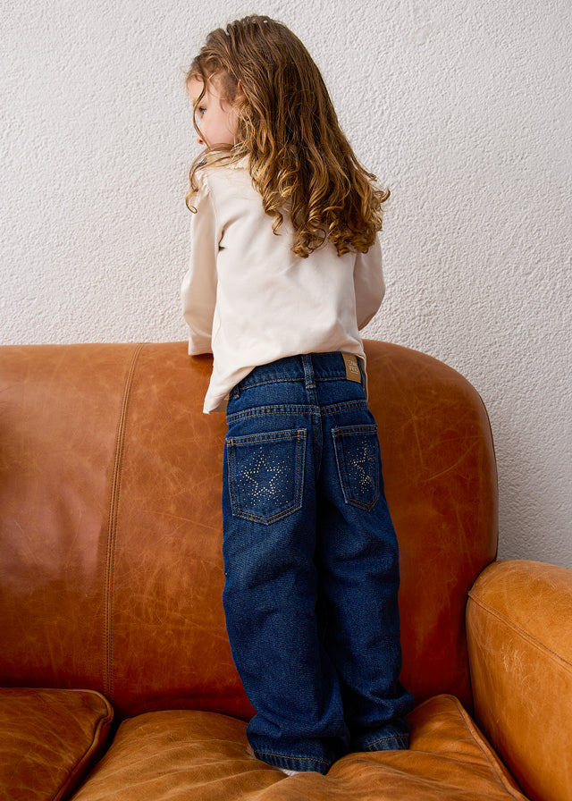 Calça denim fantasia - Escuro
