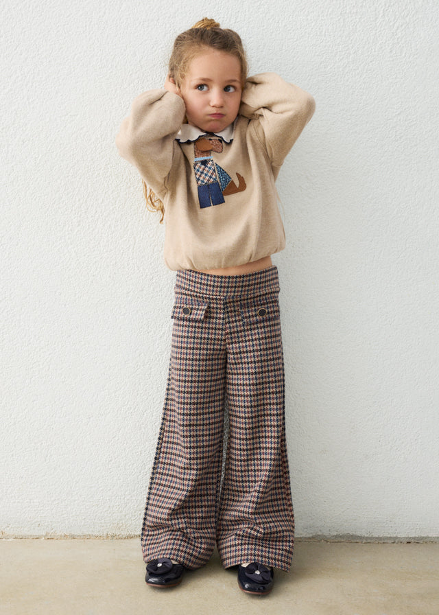 Calça jacquard - Canela