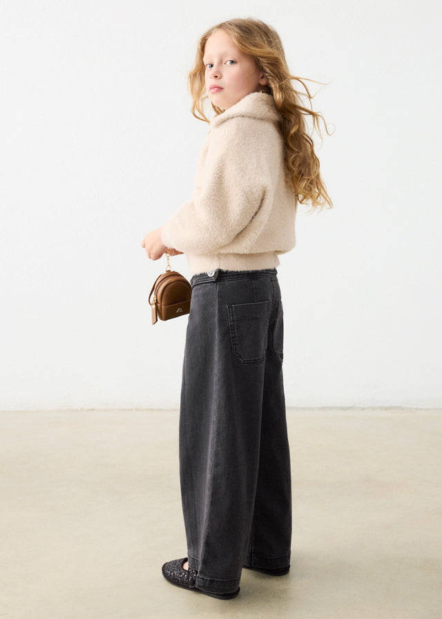 Calça ganga wide leg - Carvão