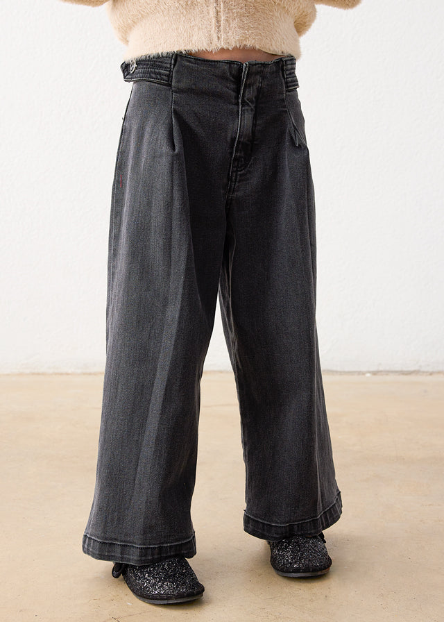 Calça ganga wide leg - Carvão