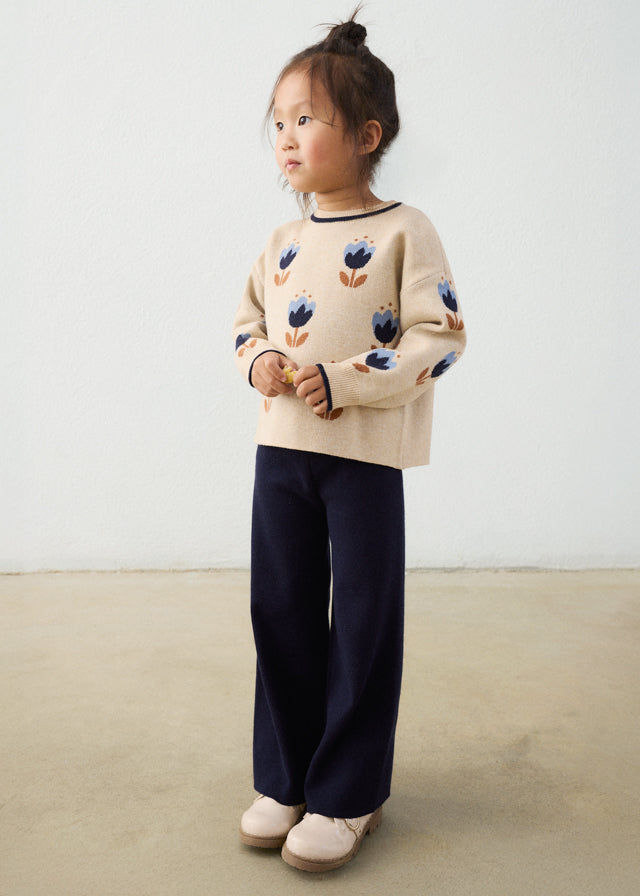 Conj. calça tricot - Marinho
