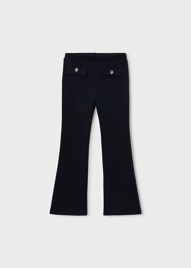 Leggings felpa flare - Preto