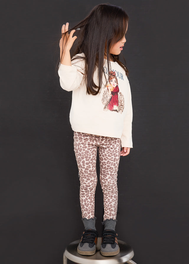 Conj. leggings estampadas - Castanha