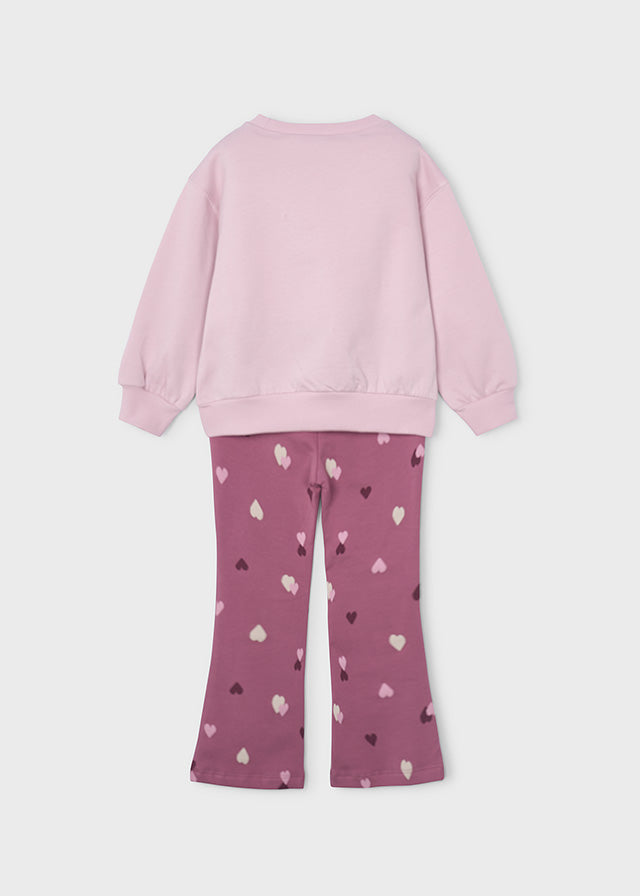 Conj. leggings felpa estampad - Violeta