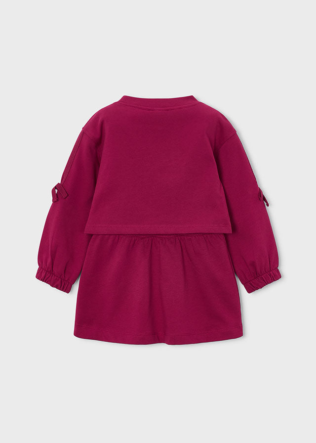 Vestido felpa bordado - Cherry