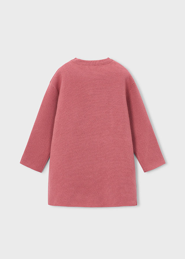 Vestido tricô cachecol - Rosa