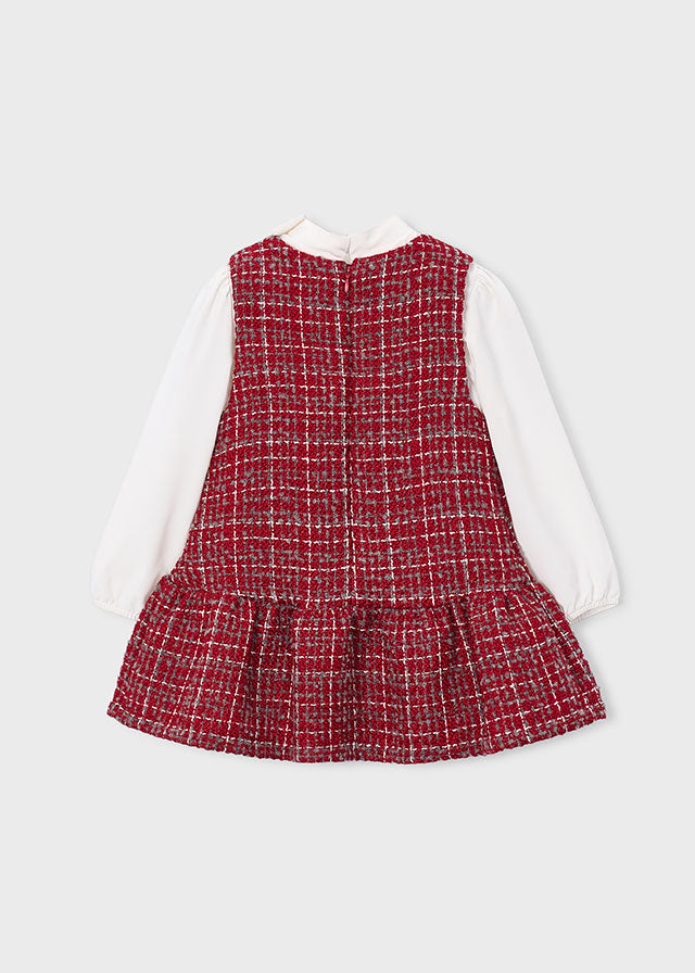 Conj. vestido blusa combinado - Vermelho