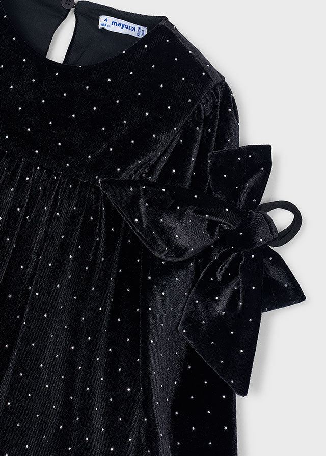 Vestido veludo - Preto