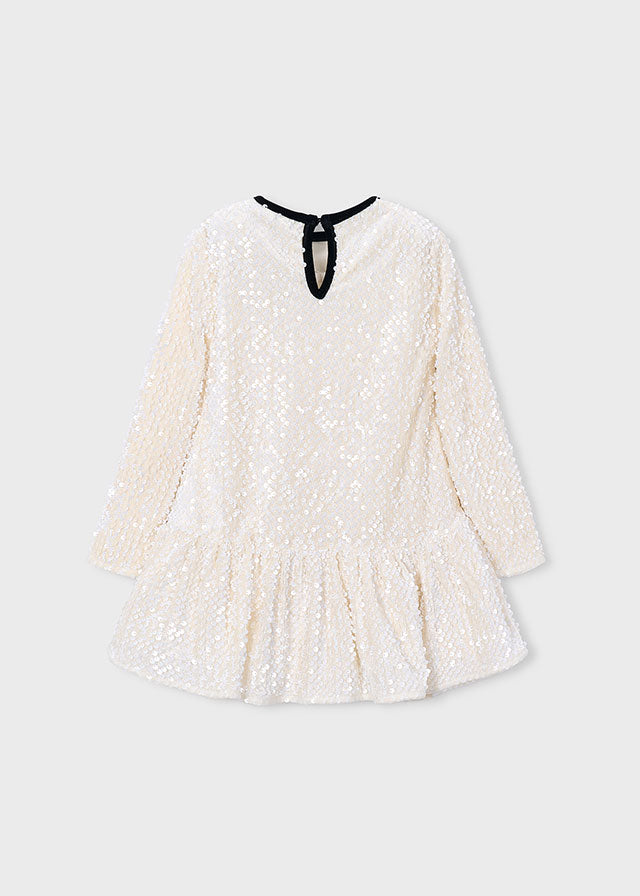 Vestido veludo lantejoulas - Soja